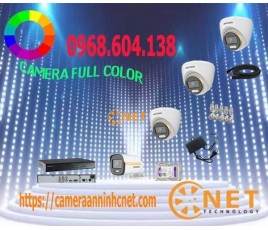 Trọn bộ 4 camera full color Hikvision 2 megapixel