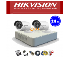 Trọn bộ 2 camera 4 trong 1 Hikvision 2 Megapixel
