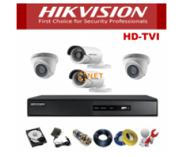 Trọn bộ 5 camera quan sát hồng ngoại 4 trong 1 Hikvision 2MP